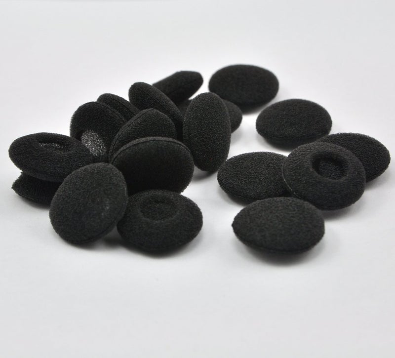 Ougual 12 Pack(24pcs) 18mm Earbud Foam Earpad, Replacement Sponge Covers for Earphone (Black) - Image 2